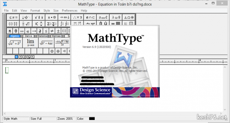 mathtype 6.9 word 2010